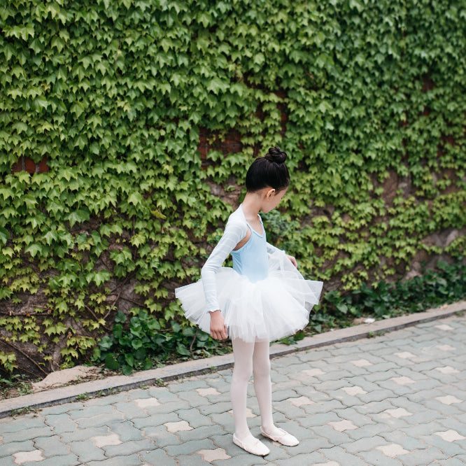 女童蓝色芭蕾舞连体衣