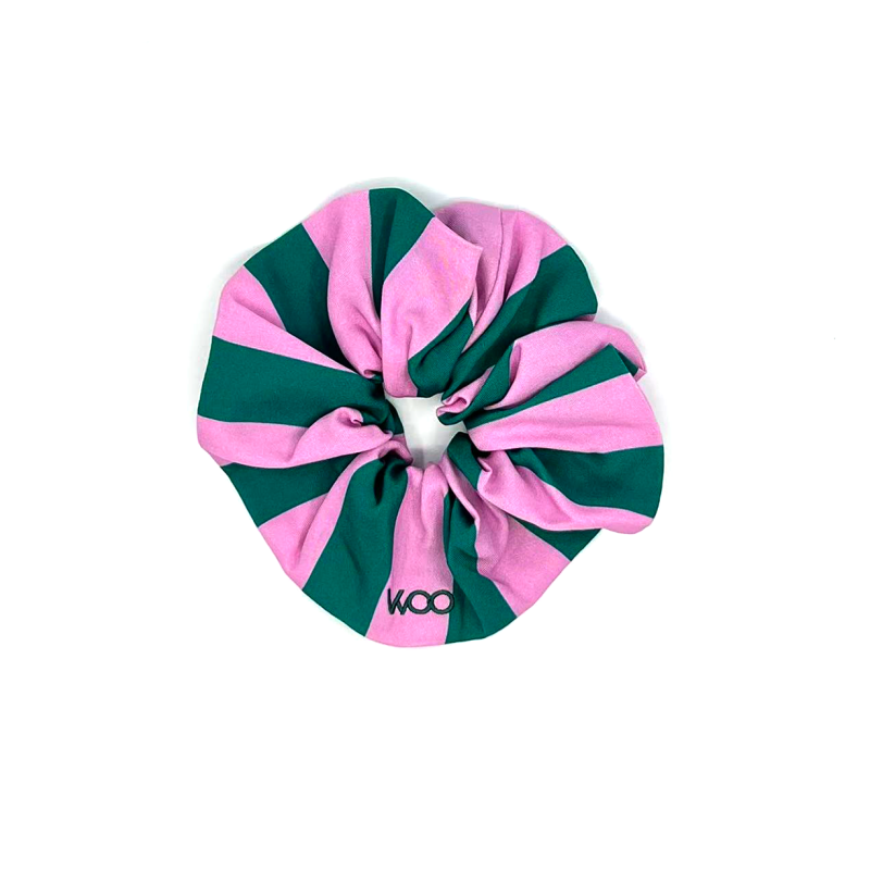 粉色&绿色条纹发圈