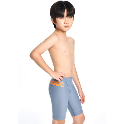 男童浅蓝色专业泳裤