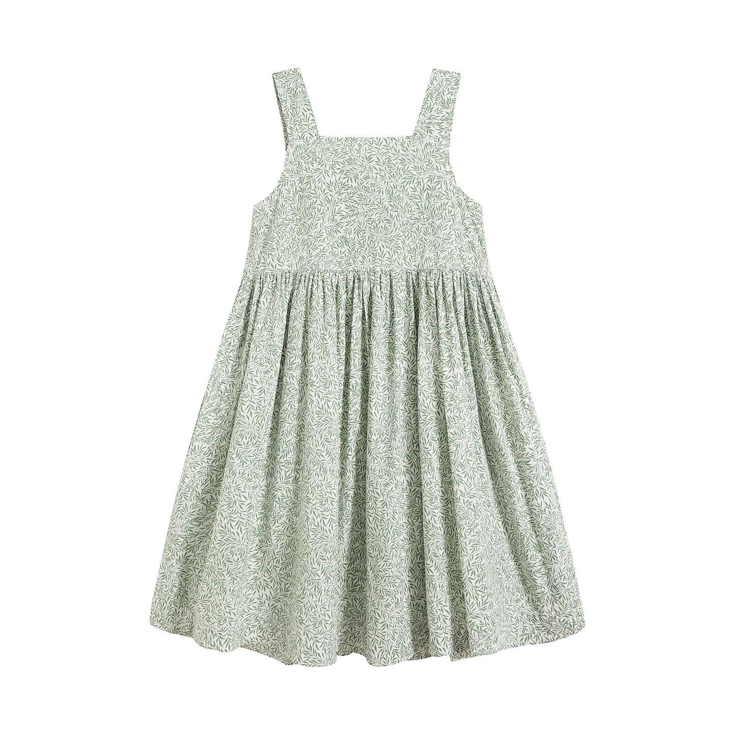 女童青色印花连衣裙