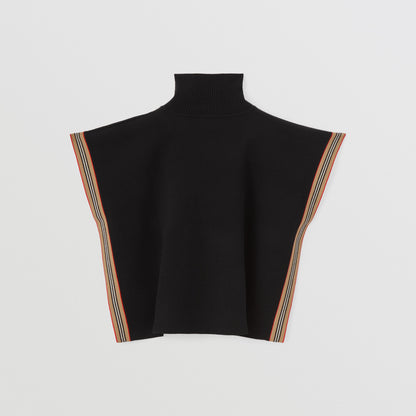 女童黑色羊毛斗篷