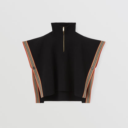 女童黑色羊毛斗篷