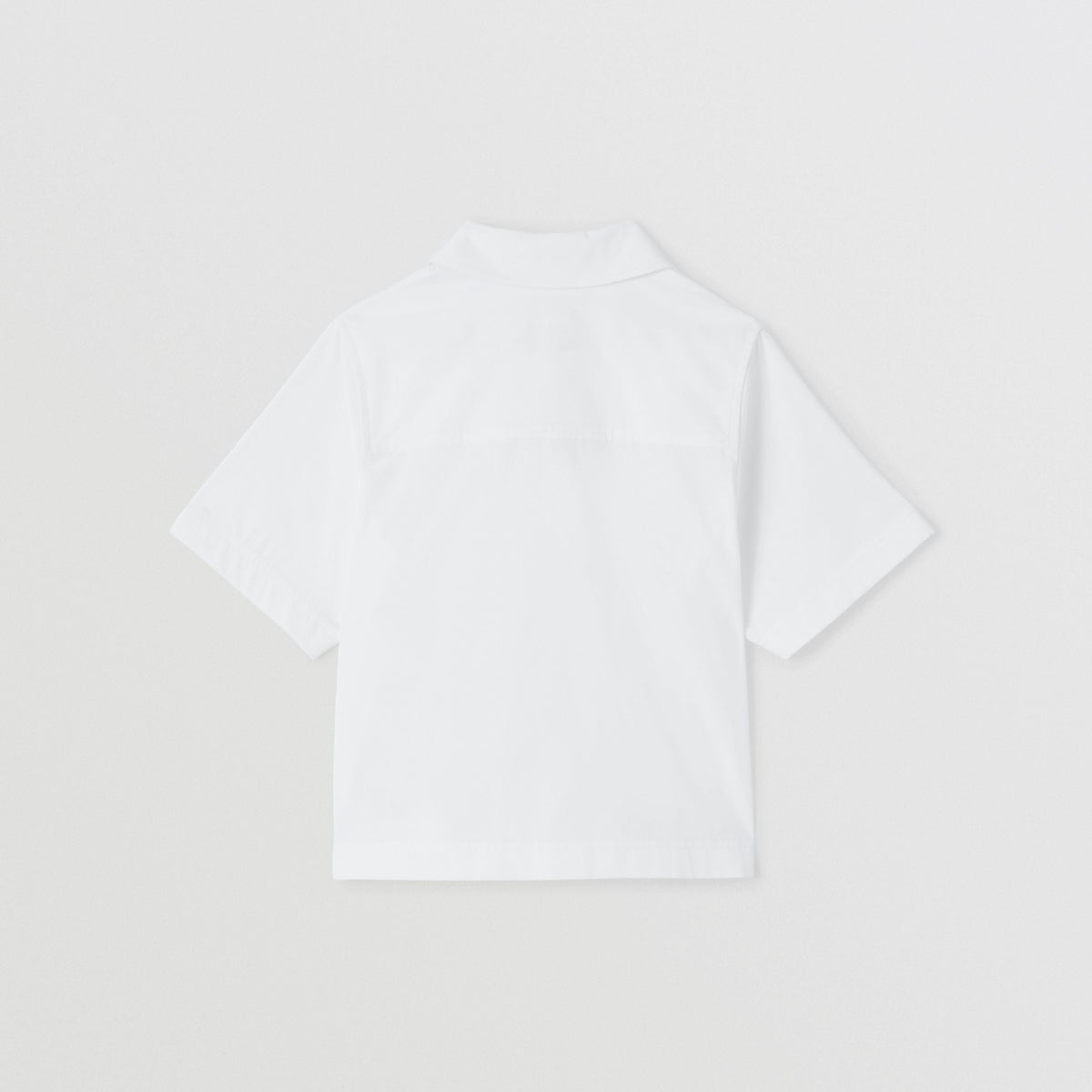 女童白色Logo棉衬衫