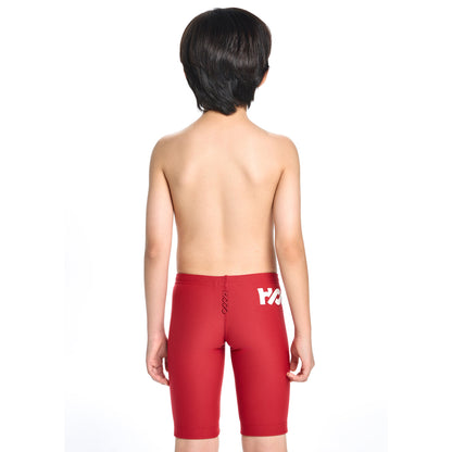 男童红色专业泳裤