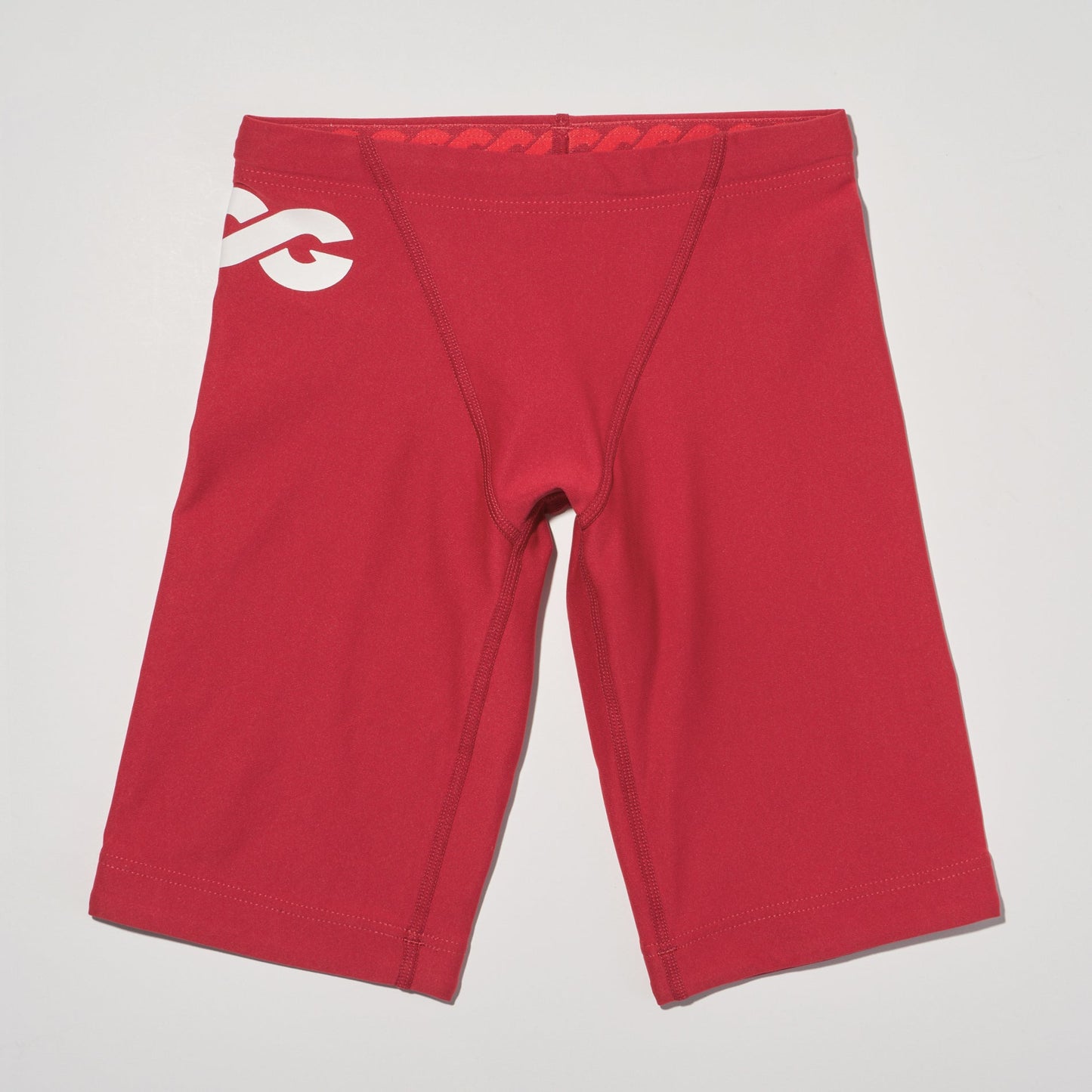 男童红色专业泳裤