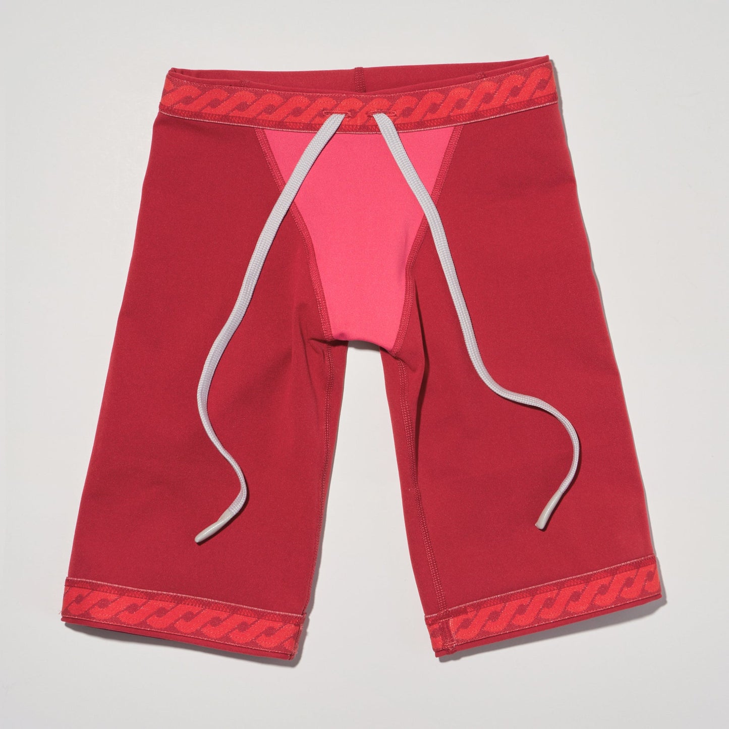 男童红色专业泳裤