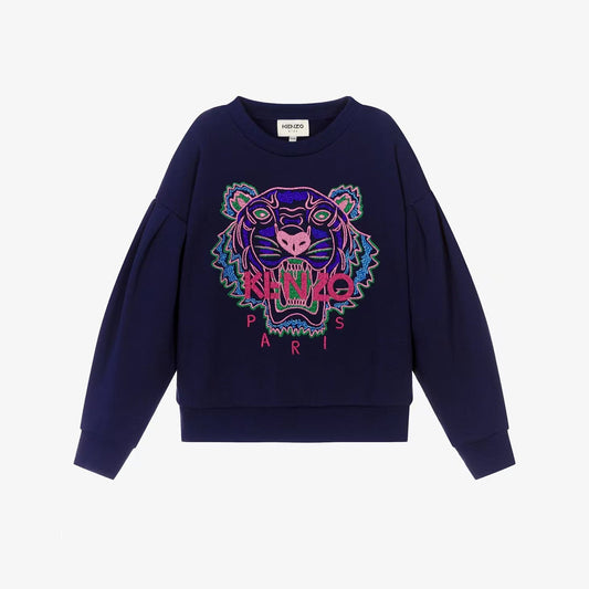 女童藏青色虎头棉卫衣