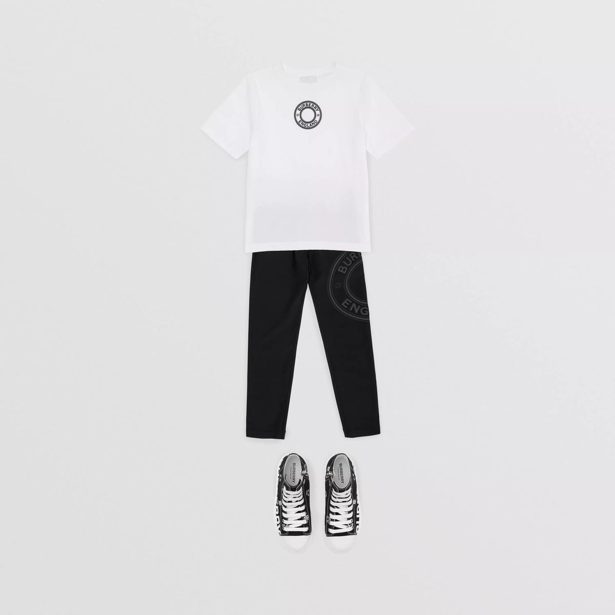 女童黑色Logo打底裤