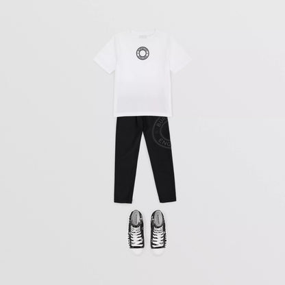 女童黑色Logo打底裤