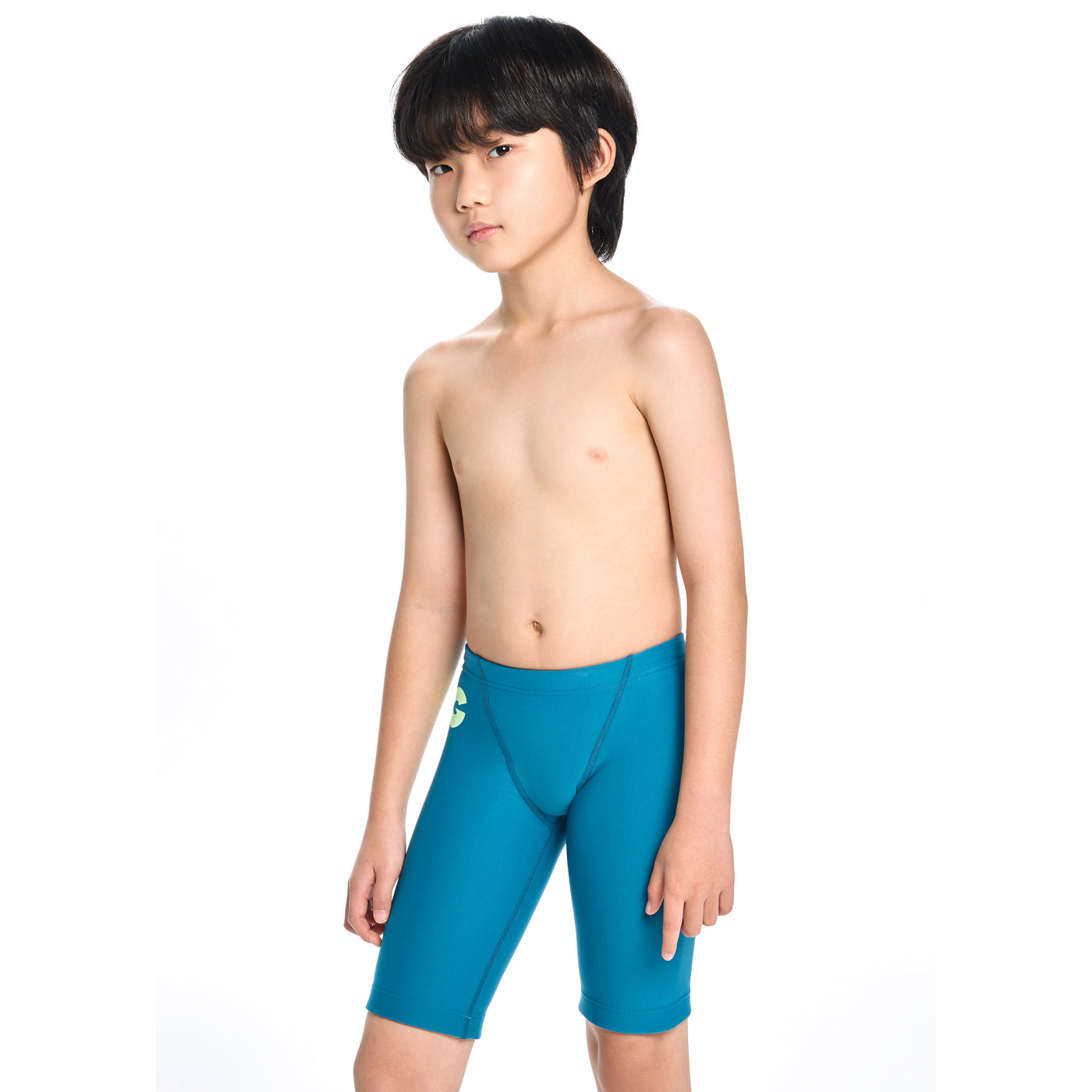 男童蓝色专业泳裤