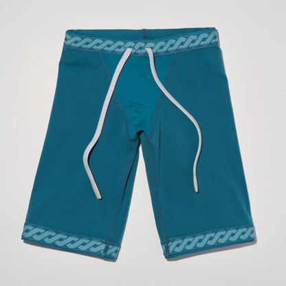 男童蓝色专业泳裤