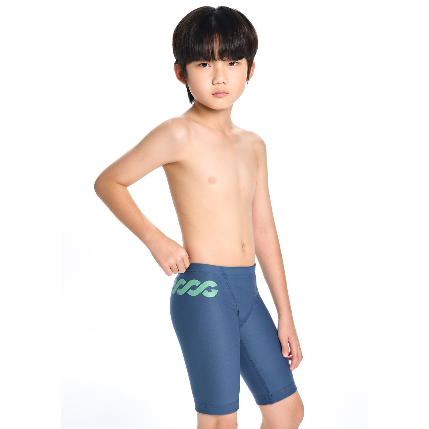 男童藏蓝色专业泳裤