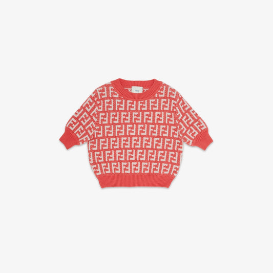 女童粉色Logo毛衣