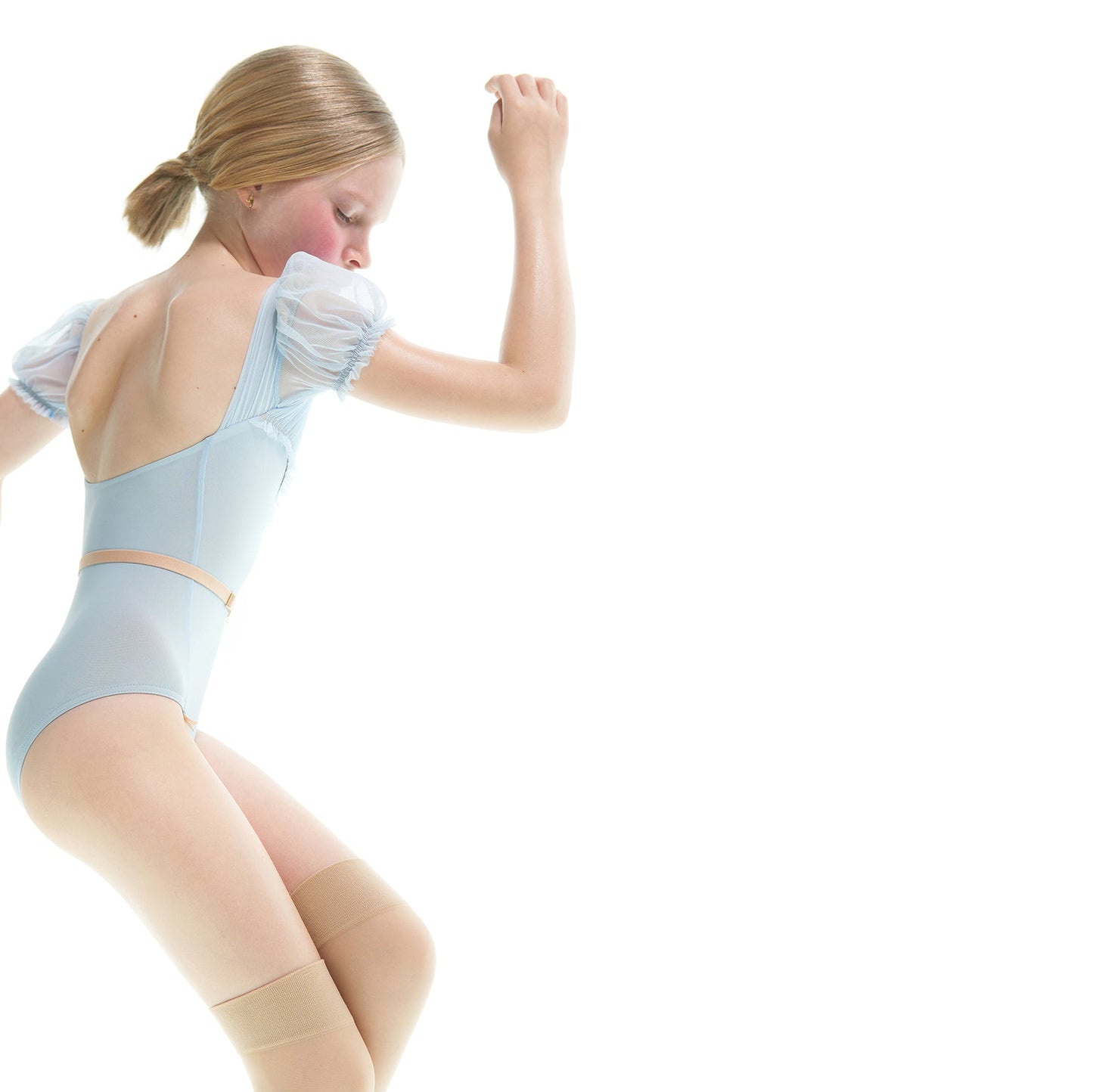 女童浅蓝色芭蕾舞连体衣