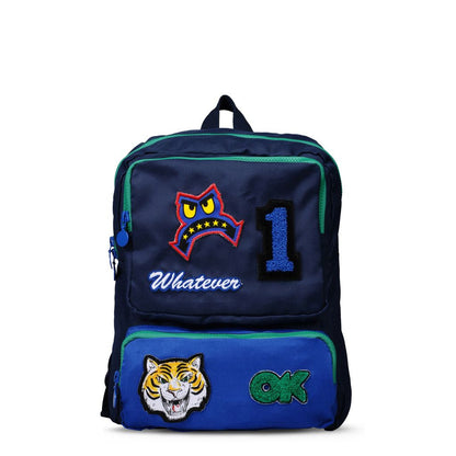 Boys & Girls Nanvy Blue Rocket Printed Backpack