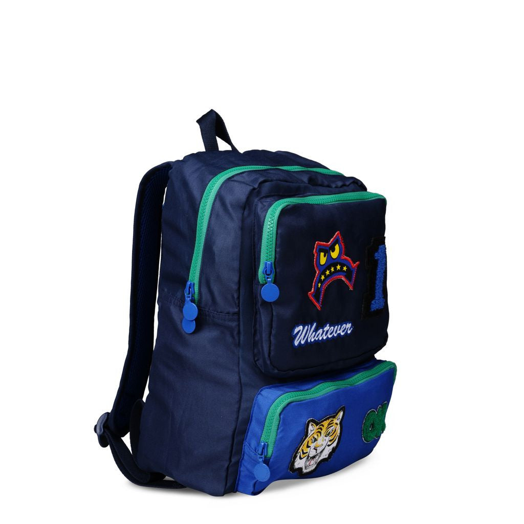 Boys & Girls Nanvy Blue Rocket Printed Backpack
