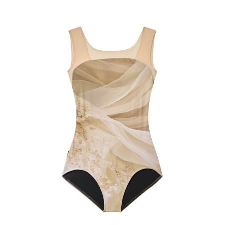 女士米色碎花芭蕾舞连体衣(R4-25.8/Psyche)