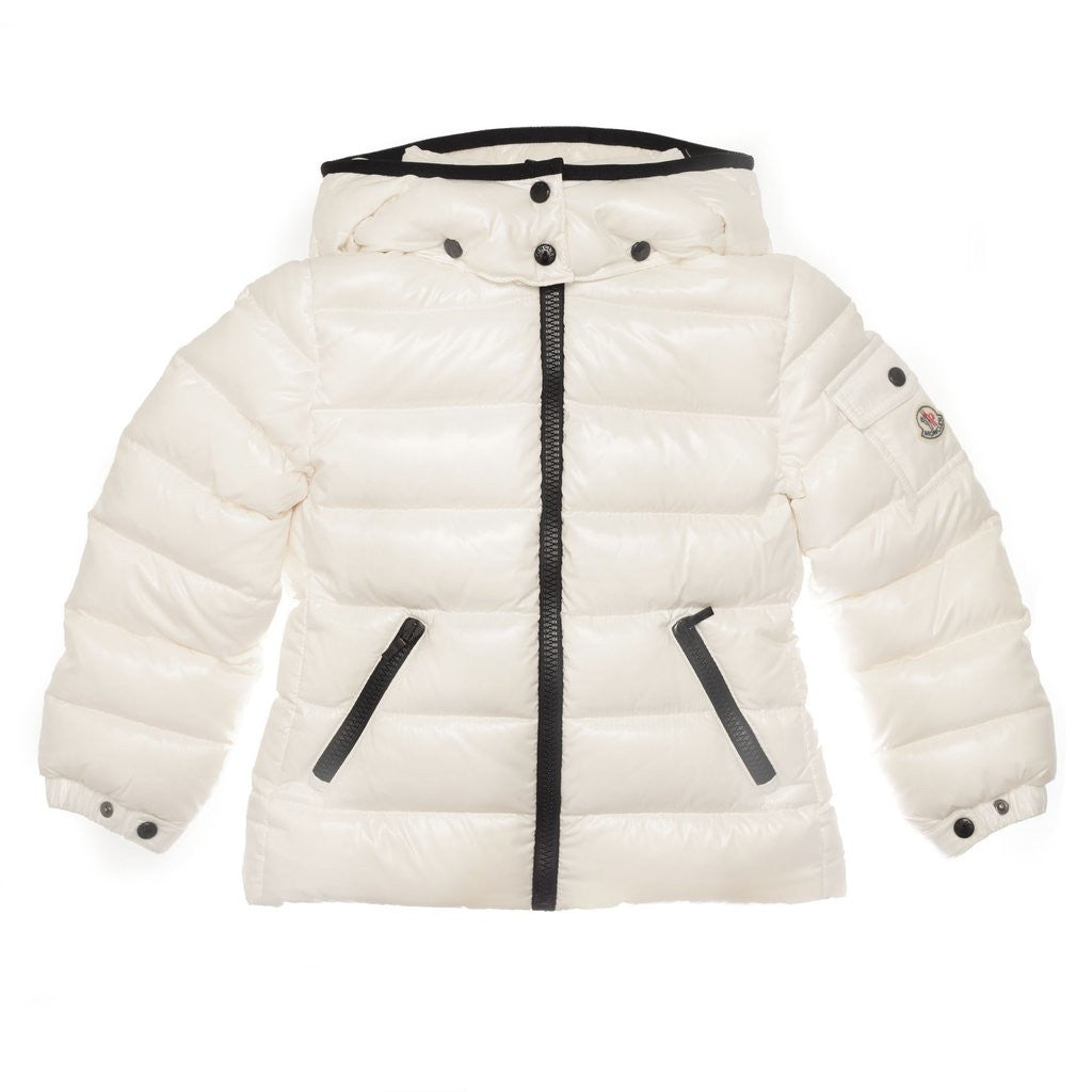 Girls Ivory Hooded 'Bady' Padded Down Jacket