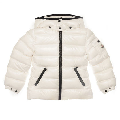 Girls Ivory Hooded 'Bady' Padded Down Jacket