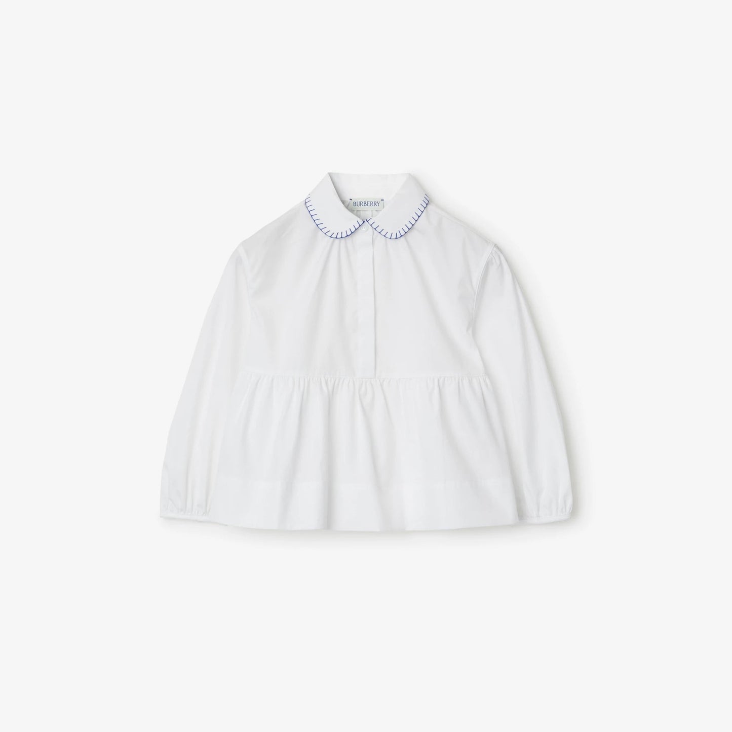 女童白色棉衬衫