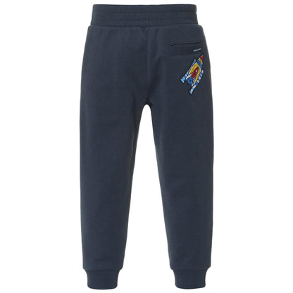 Boys Dark Grey Cotton Rib Cuffs Trouser