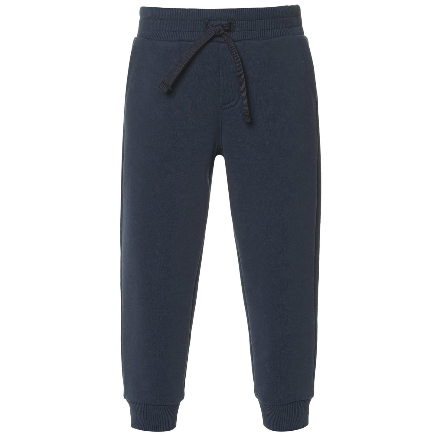 Boys Dark Grey Cotton Rib Cuffs Trouser