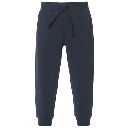 Boys Dark Grey Cotton Rib Cuffs Trouser