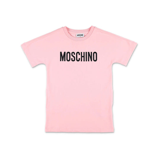 女童粉色Logo棉连衣裙