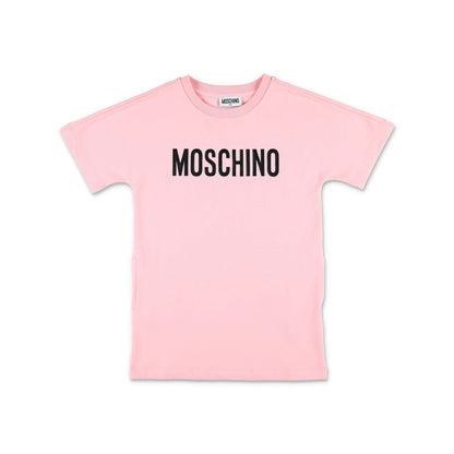 女童粉色Logo棉连衣裙