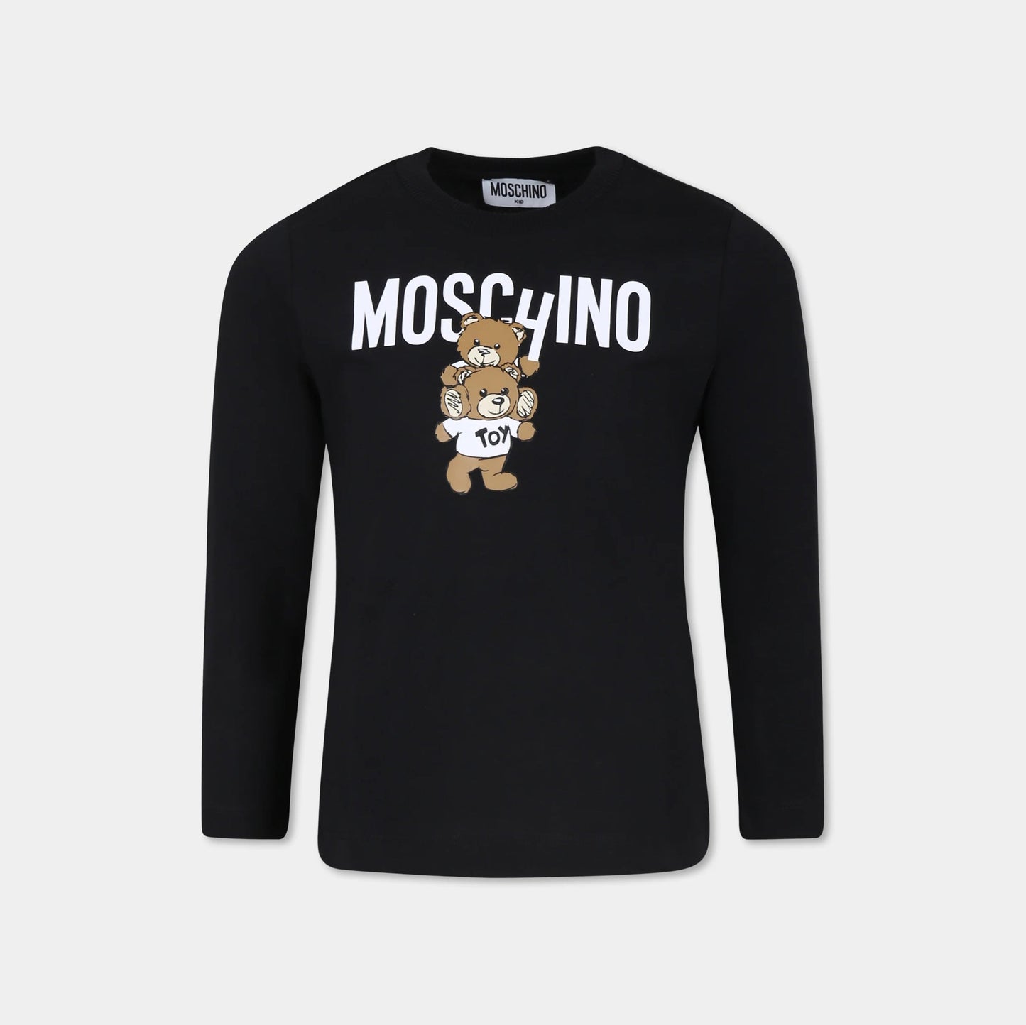 儿童黑色泰迪熊棉T恤