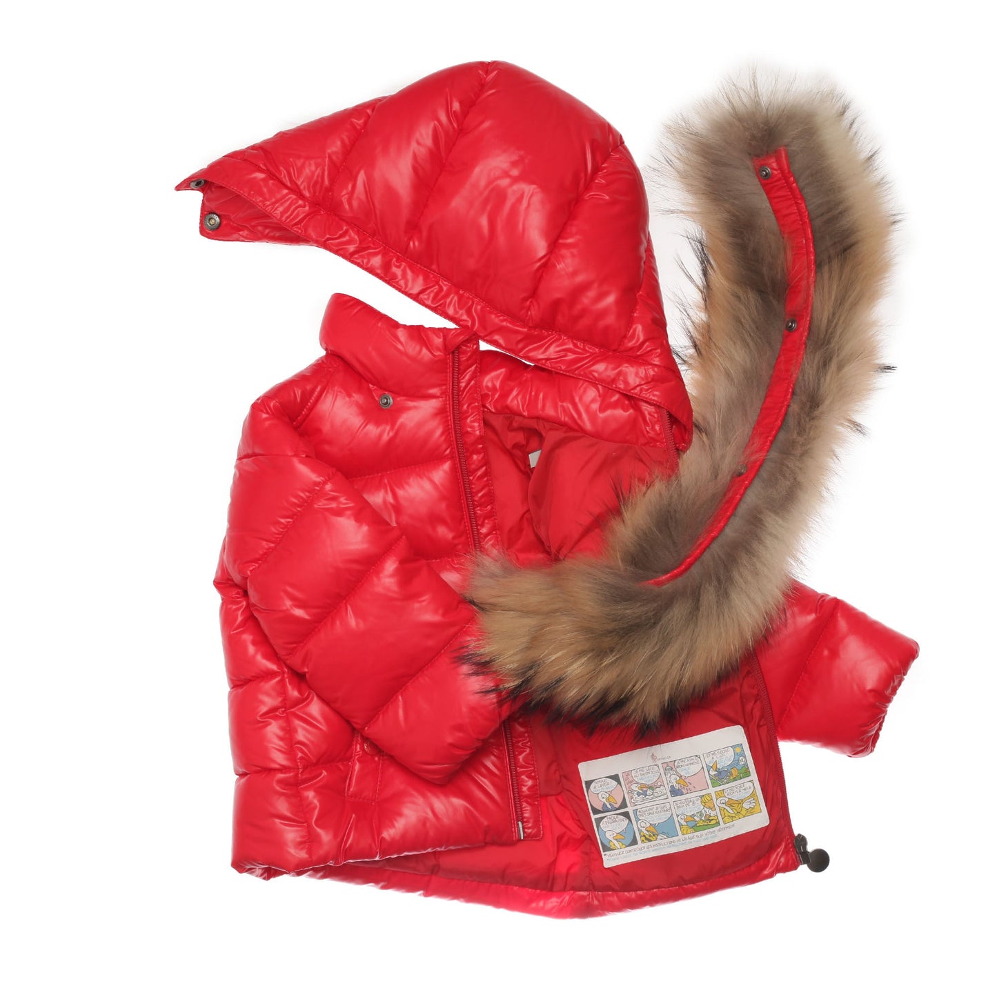 Baby Red Plush Trims Hooded 'K2'Jacket