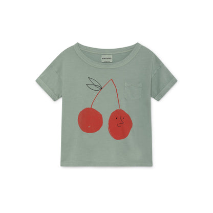 Girls & Boys Purple Plumeria Organic Cotton T-shirt