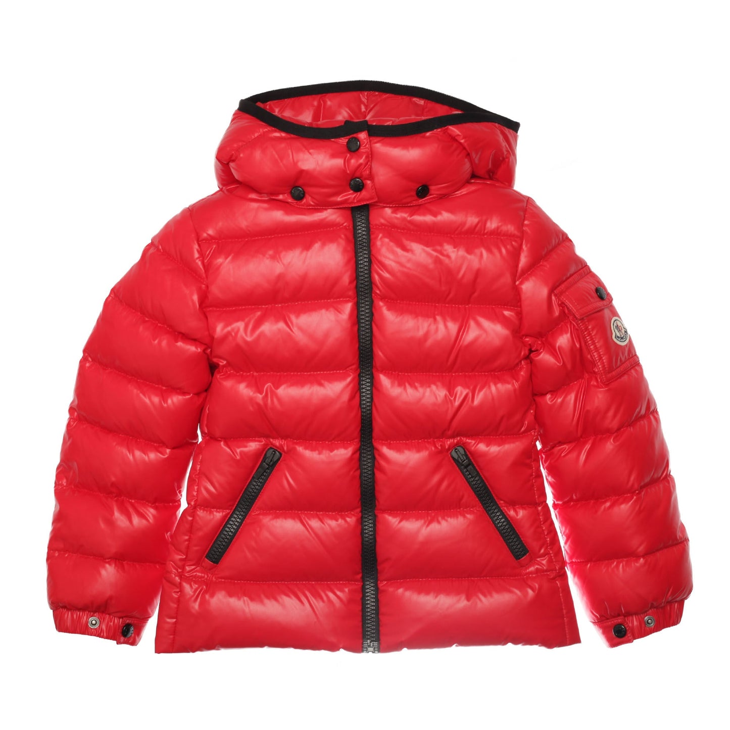 Girls Red Hooded 'Bady' Padded Down Jacket