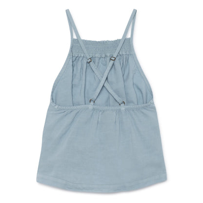 Girls Ashley Blue Orange Cotton Cherry Top