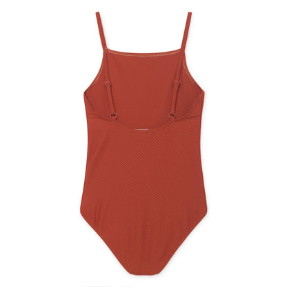 Girls Red Clay Cherry Swimsuit