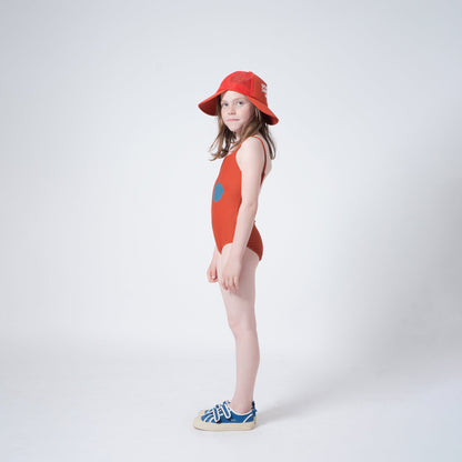 Girls Red Clay Cherry Swimsuit
