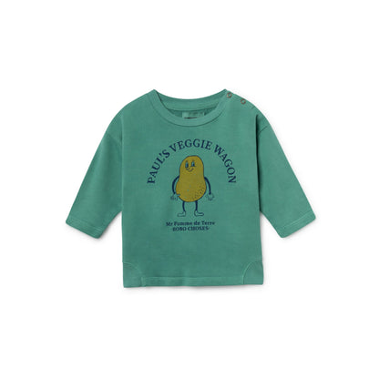 Baby Frosty Spruce Orange Cotton Sweatshirt