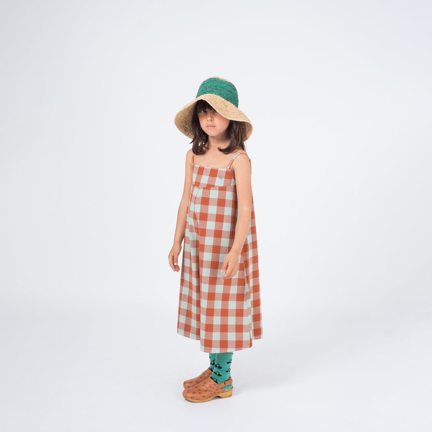 Girls Beige Wicker Hat