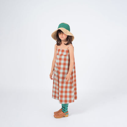 Girls Beige Wicker Hat