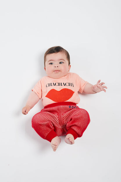 Baby Girls Pink Kiss Cotton T-shirt