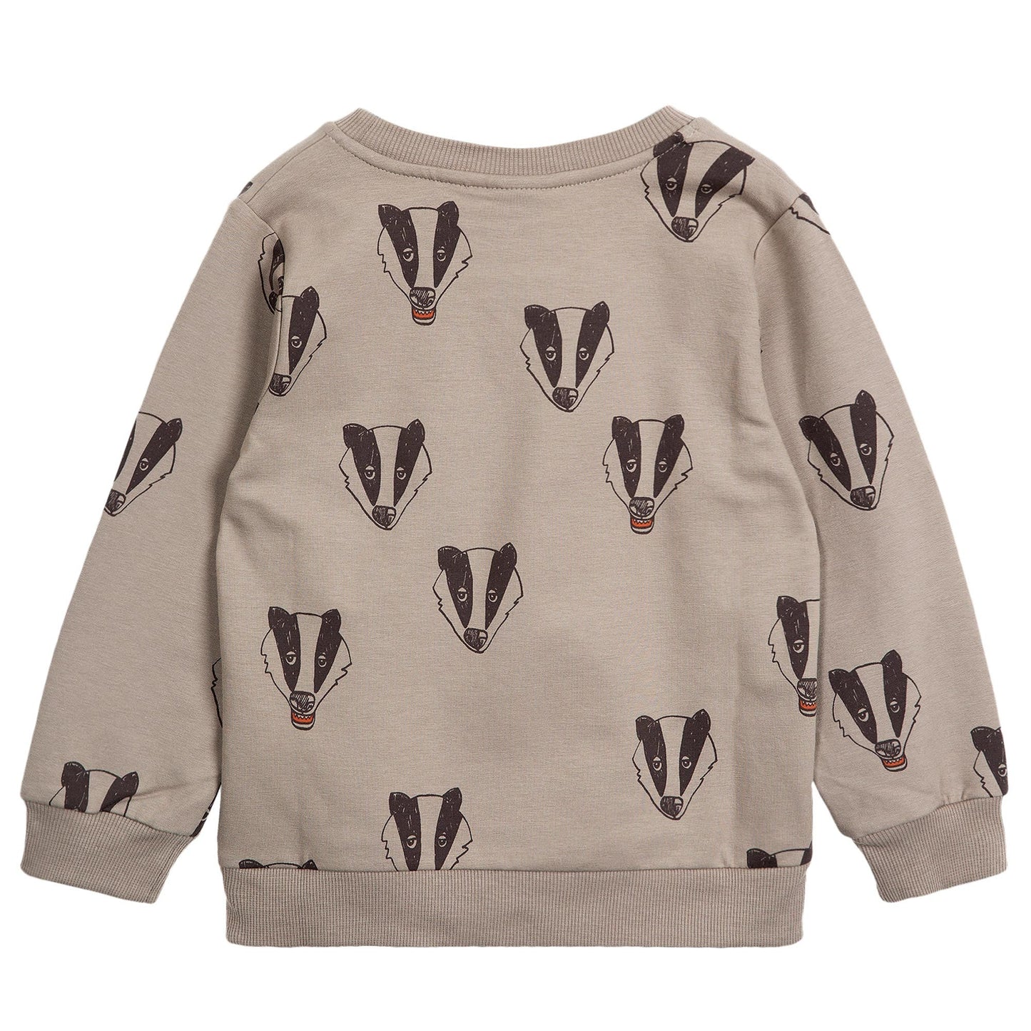 Girls Grey 'Badger' Printed Organic Cotton Sweatshirt