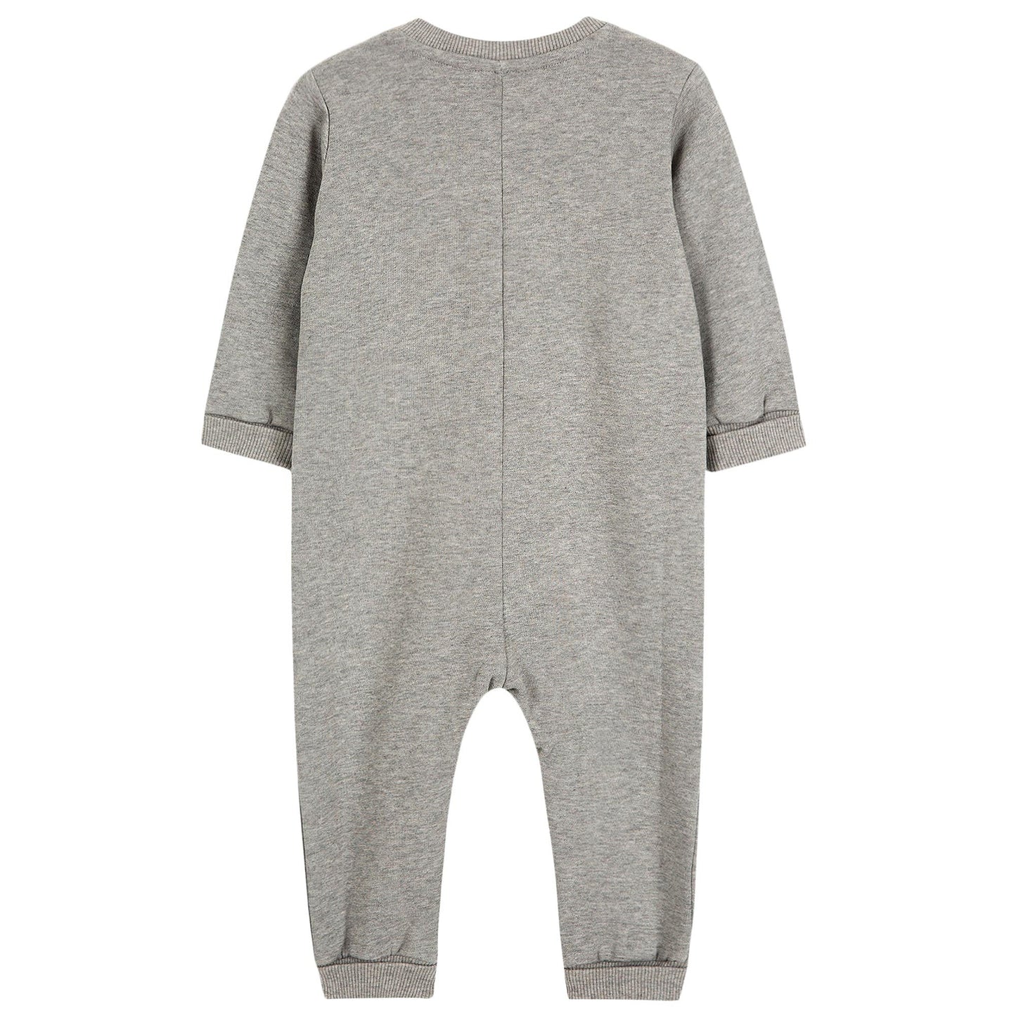 Baby Grey 'Sika deer' Printed Organic Cotton Babygrow