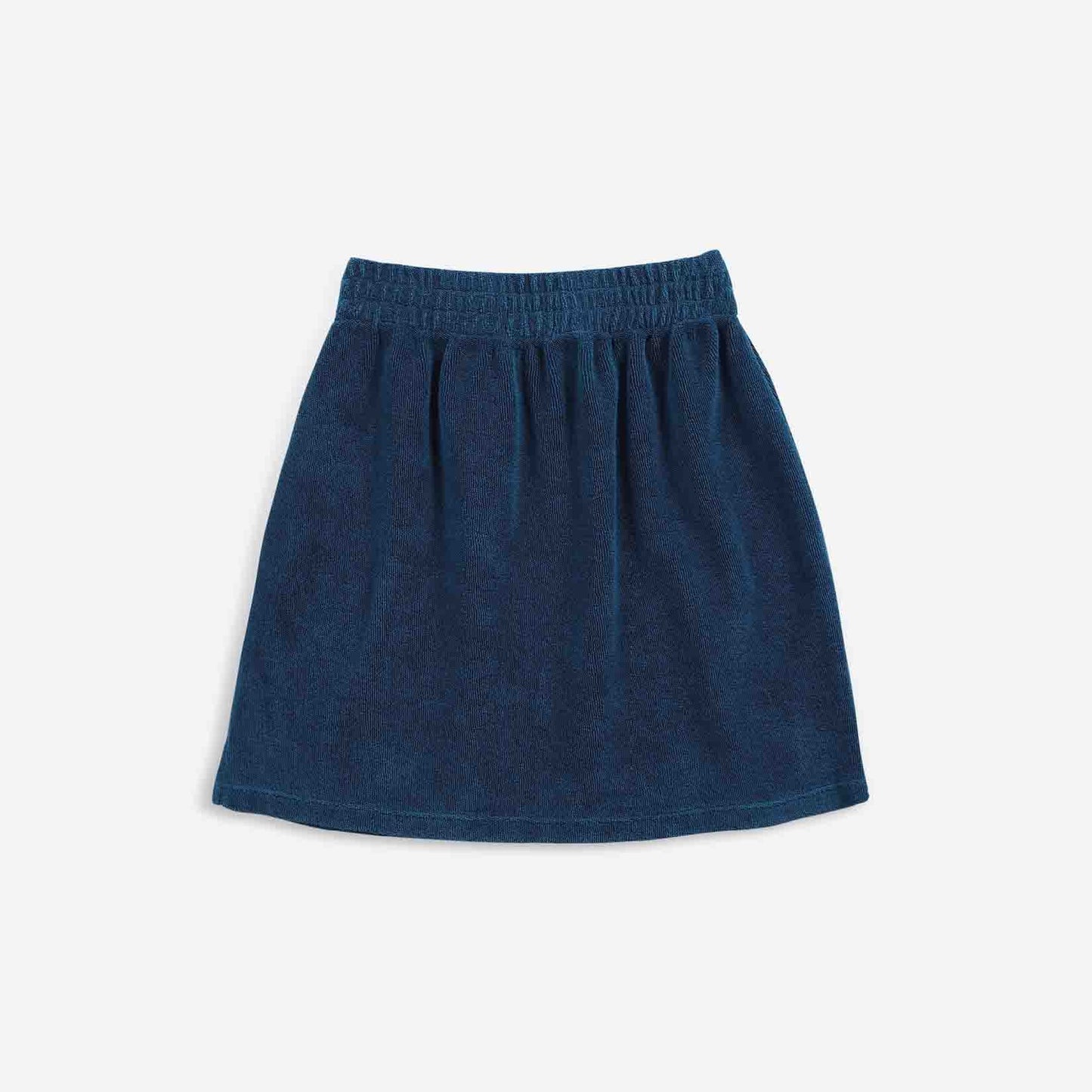 女童蓝色花朵棉短裙