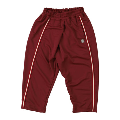 儿童酒红色棉长裤