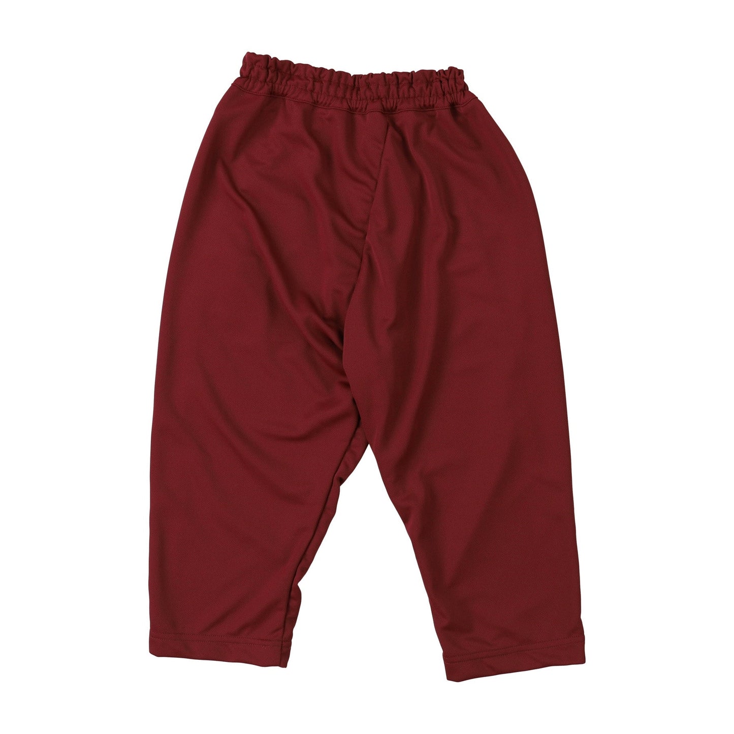 儿童酒红色棉长裤