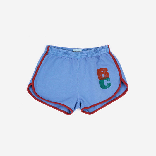 儿童蓝色Logo棉短裤