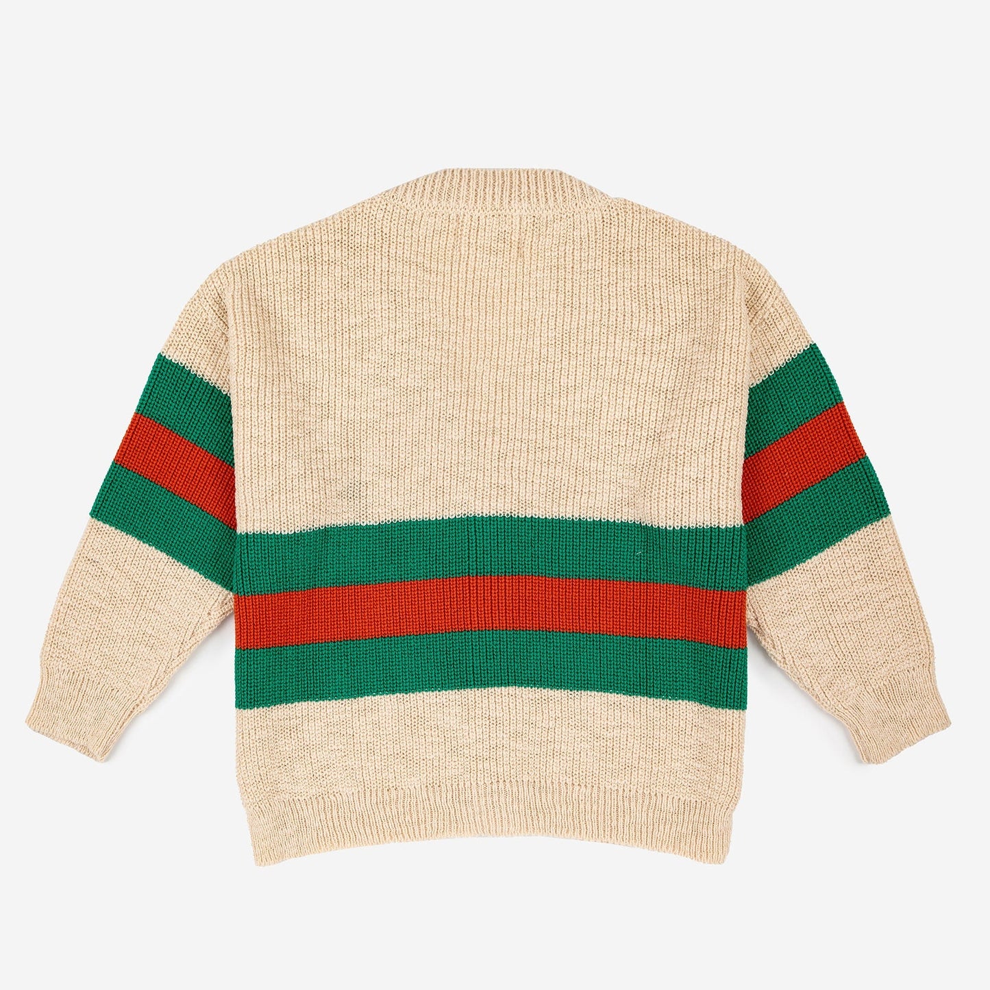 儿童米色条纹棉开衫