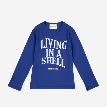 男童蓝色Logo游泳T恤