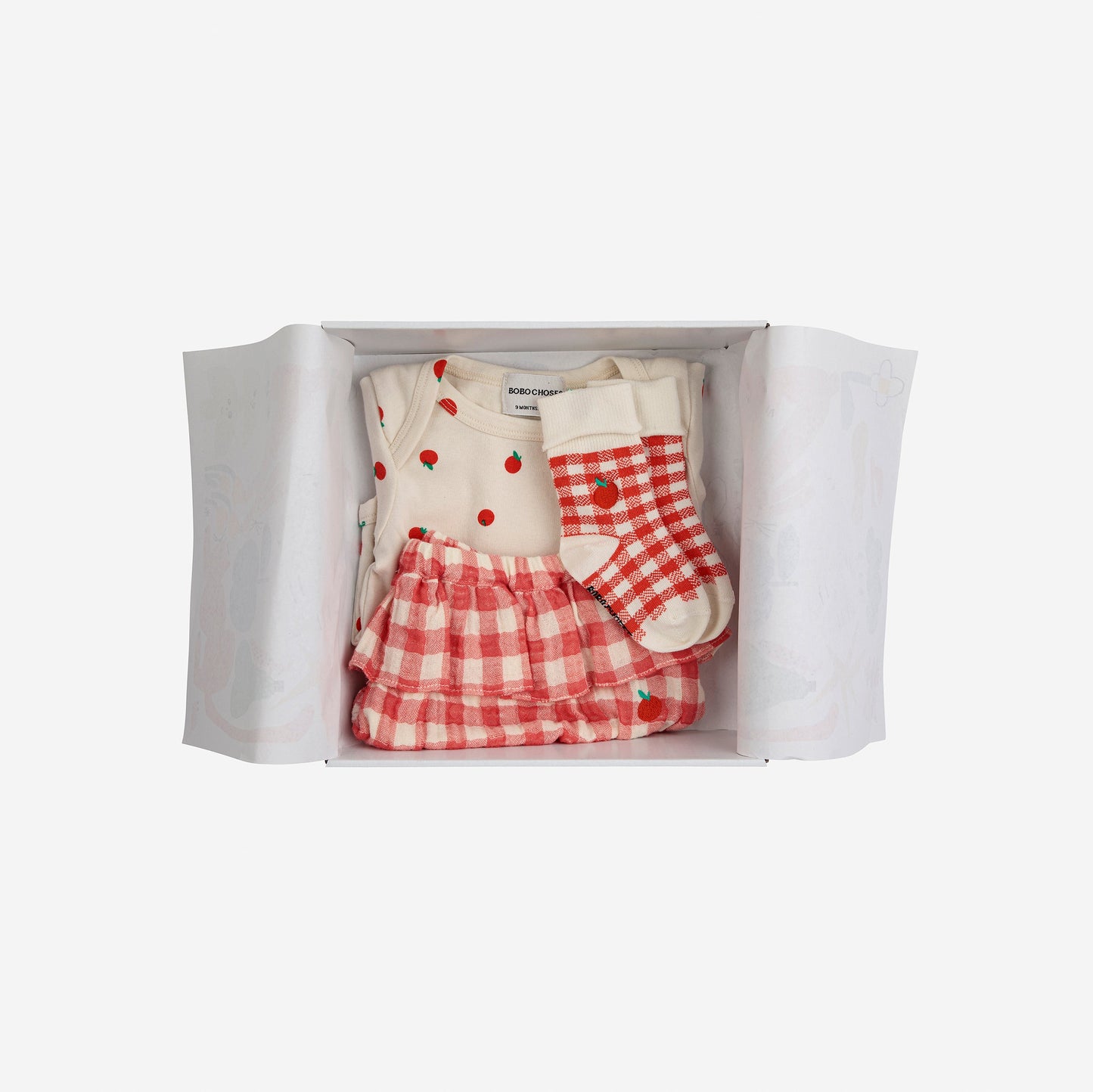 女婴白色连体衣套装(3件)