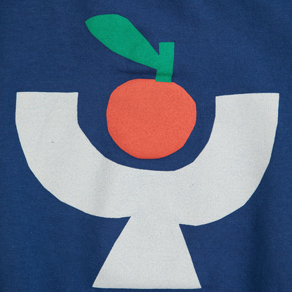 儿童蓝色印花棉卫衣